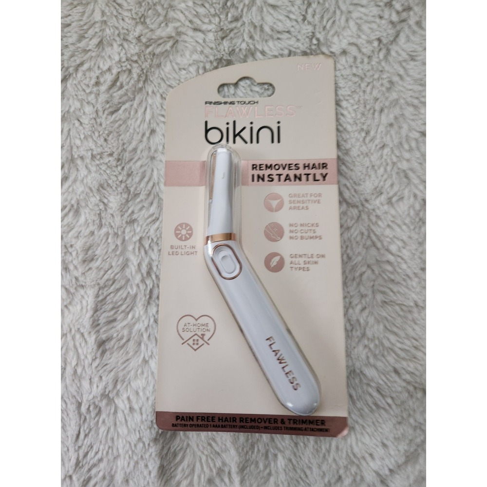 Finishing Touch Flawless Bikini Trimmer Hair Remover Built-In LED Light New